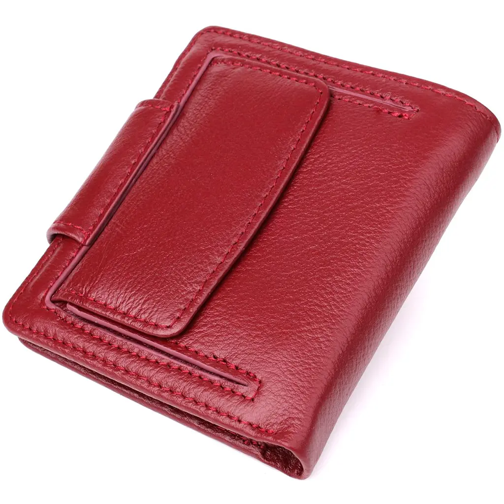 Жіночий гаманець вертикального формату з натуральної шкіри ST Leather 23071 бордовий - фото 6