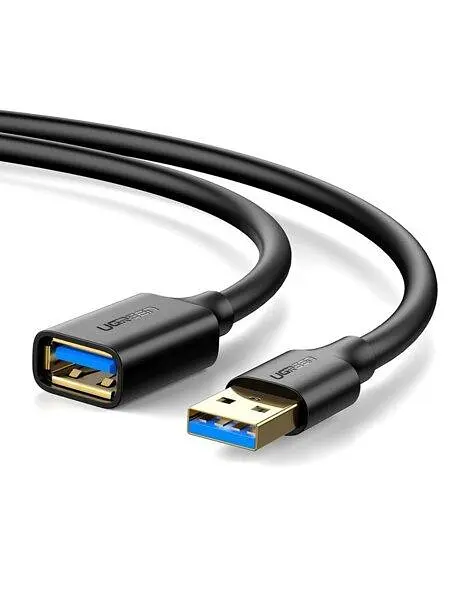 Кабель Ugreen US129 USB 3.0 Extension Male Cable 2 м чорний (10373) - фото 2
