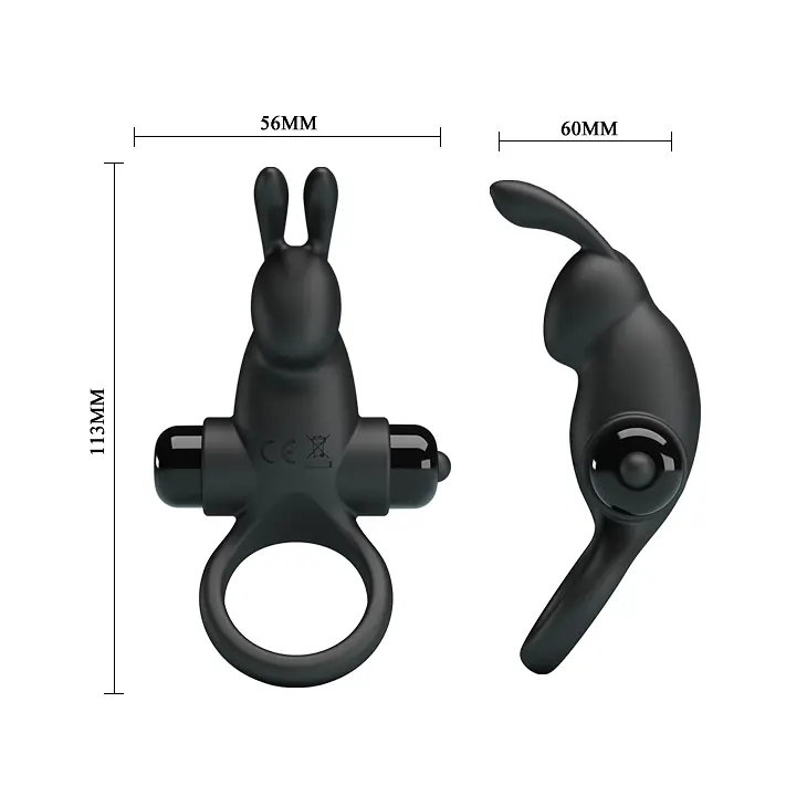 Ерекційне кільце - Pretty Love Vibrant Penis Ring I Black - фото 7