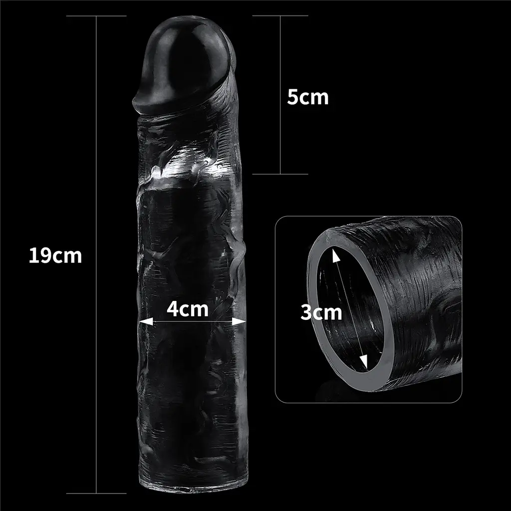 Насадка на пеніс Lovetoy Flawless Clear Penis Sleeve Add 2 19 см прозорий - фото 12