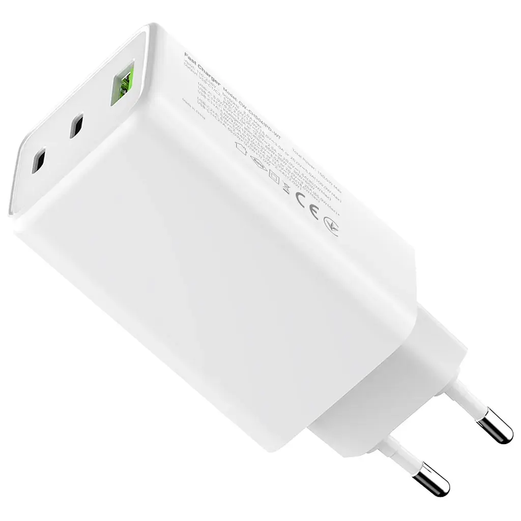Зарядний пристрій ColorWay C101B GaN Mini 100W PD PPS 2xUSB-C + USB-A white (CW-CHS061PD-WT) - фото 5