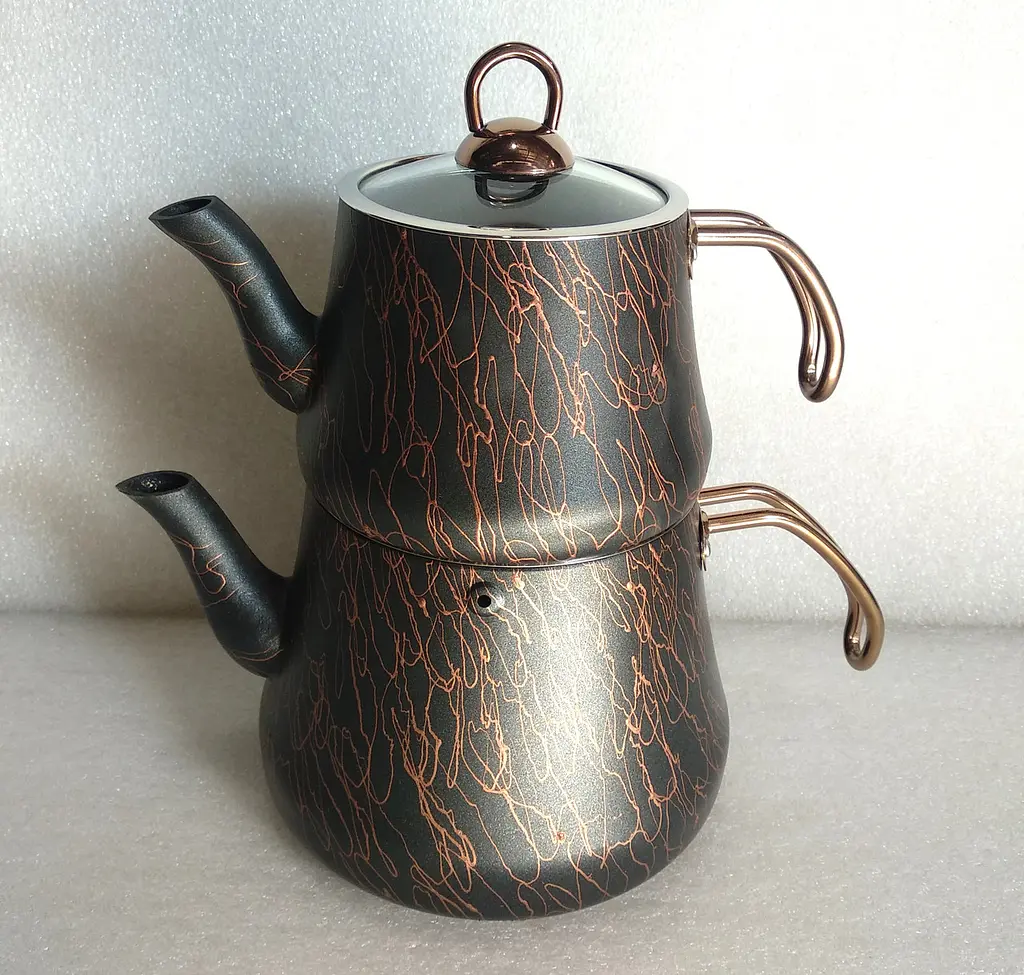 Двоярусний чайник O.M.S. Collection 8204-L Bronze (1,2/2,5 л.) - фото 2