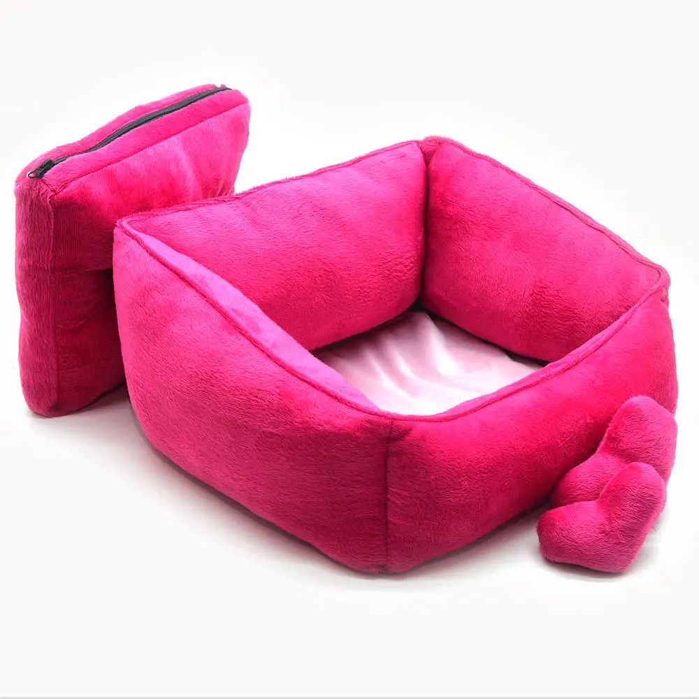 Лежак для котів та собак Zoo-hunt Ніжність рожевий №1 300х370х220 мм - фото 2