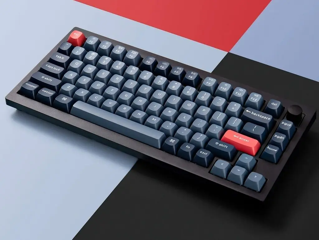 Клавіатура Keychron V1 Max 81 Key Gateron Jupiter Red Hot-Swap RGB Knob Carbon Black (V1MD1_KEYCHRON) - фото 4