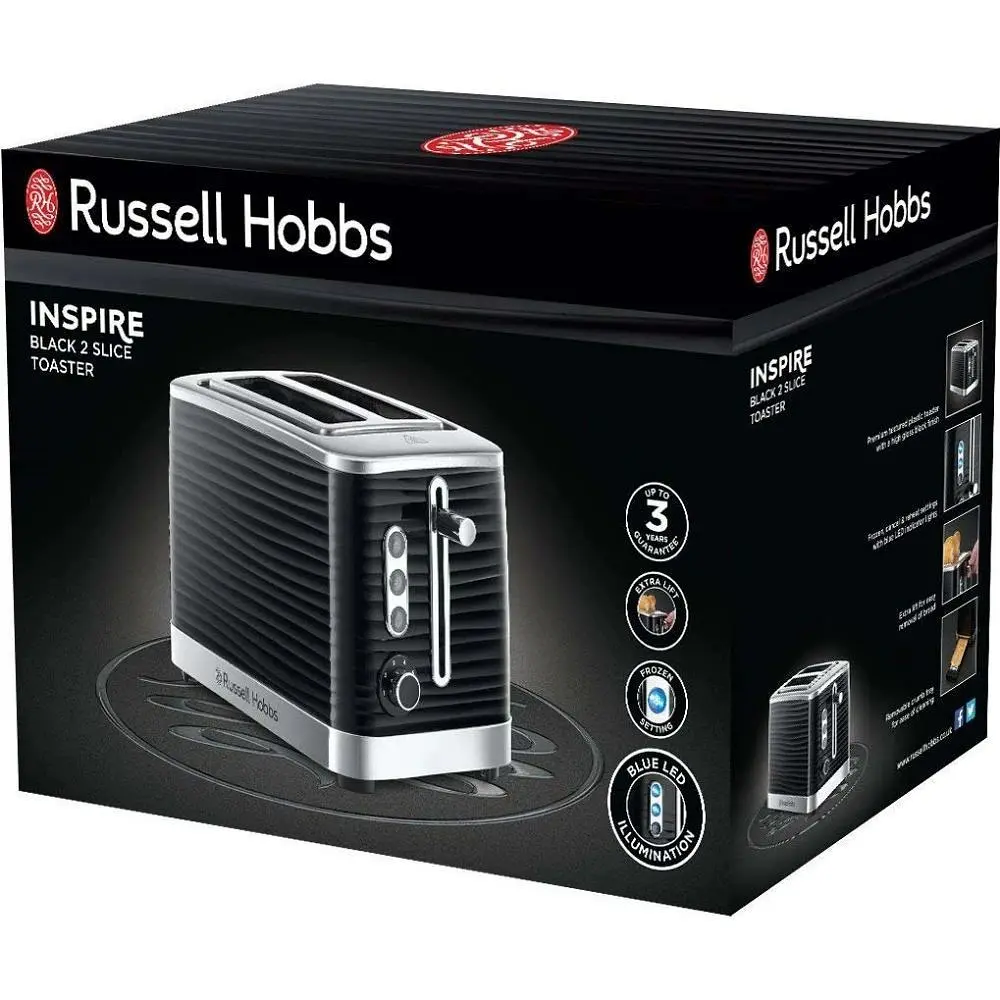 Тостер Russell Hobbs 24371-56 Inspire чорний (23681036002) - фото 8