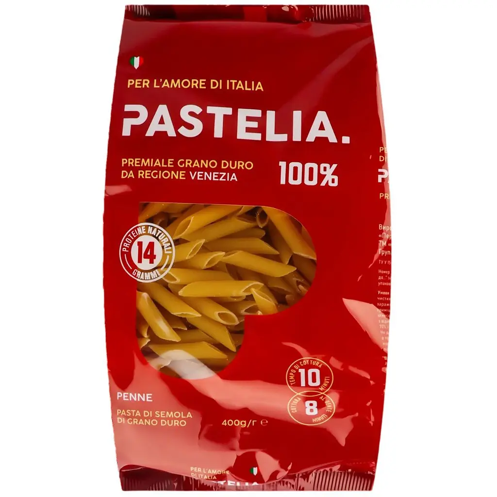 Набор макаронных изделий Pastelia Fusilli 400 г + Pastelia Перья 400 г - фото 3