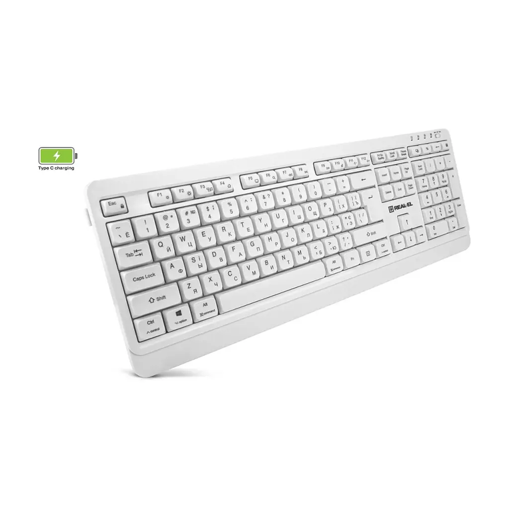 Клавіатура REAL-EL RK-761W Wireless White (EL123100059) - фото 3