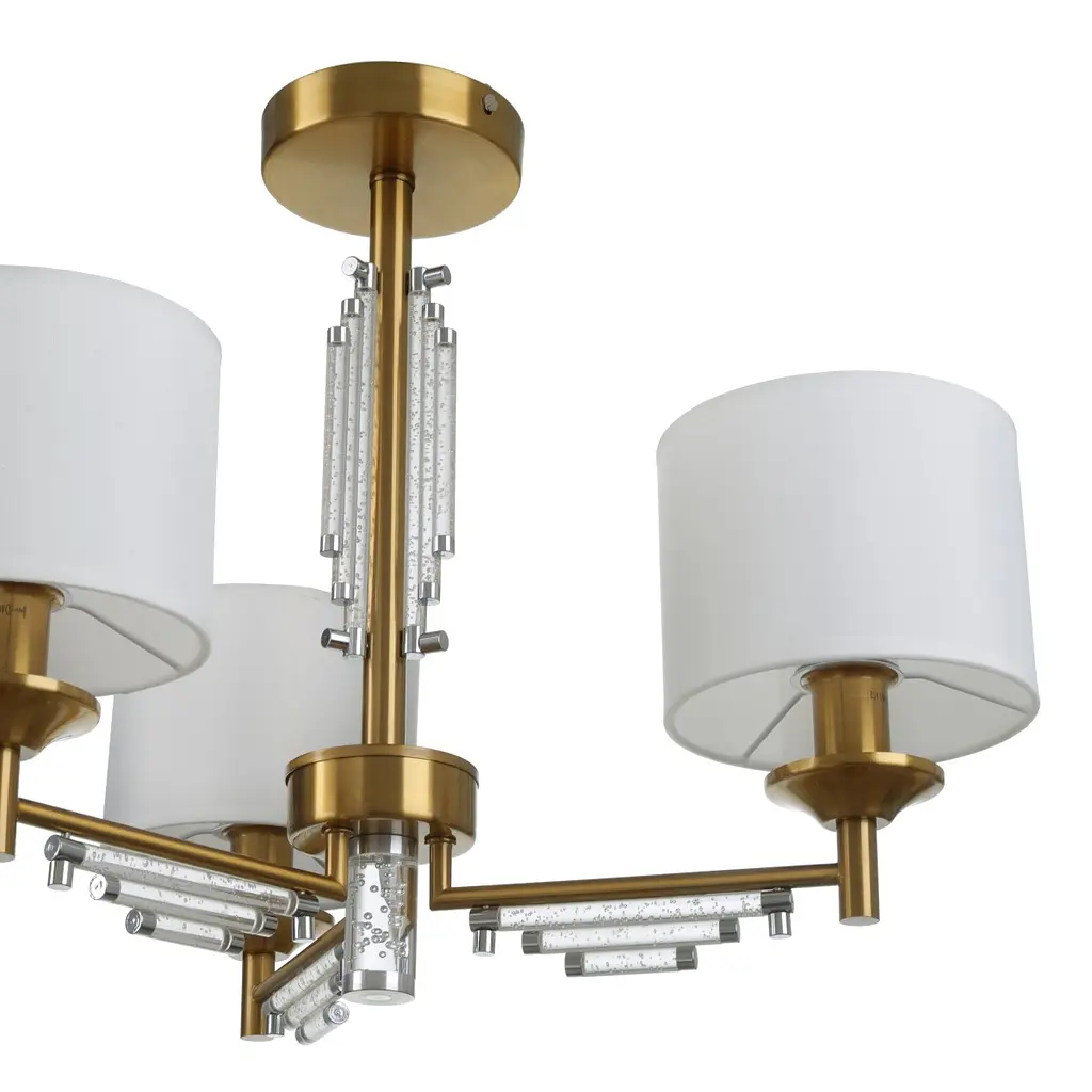 Люстра потолочная Brille с абажуром E14 40W G (BKL-720C/3) - фото 4