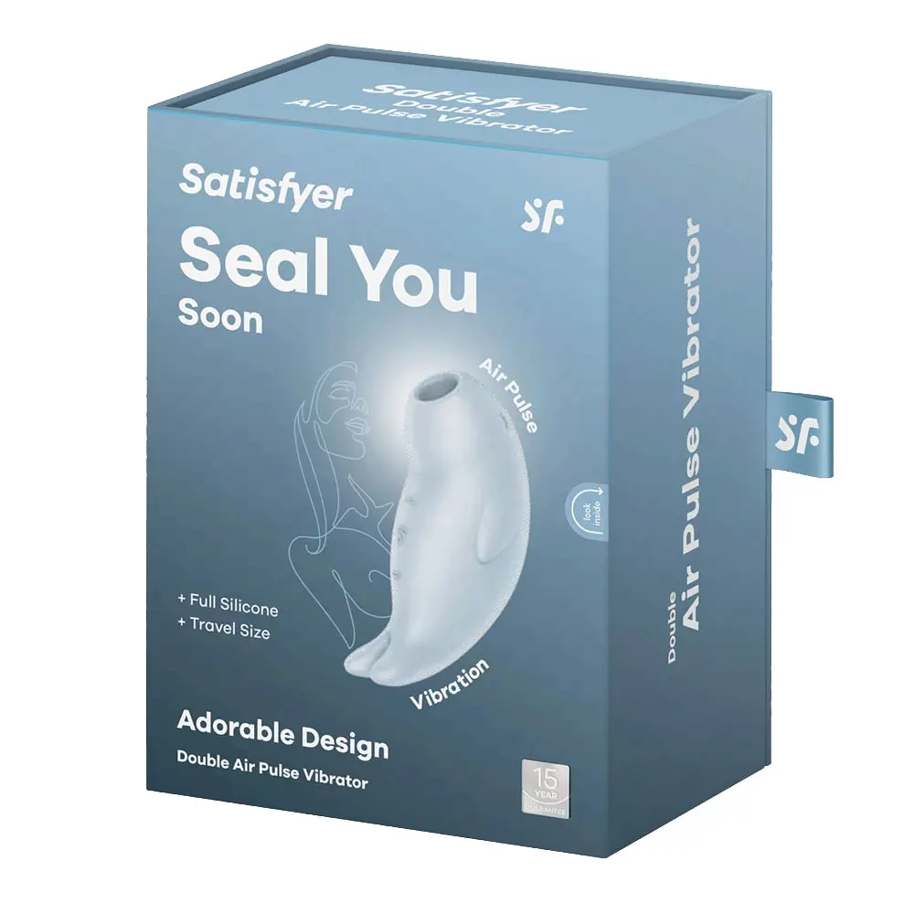 Вакуумный стимулятор клитора с вибрацией Satisfyer Seal You Soon голубой - фото 7