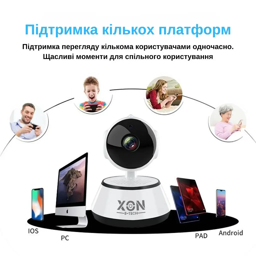 IP-камера поворотна XON SmartCam Wi-Fi 1080P (XTWEW21VW 4927) Біла - фото 3