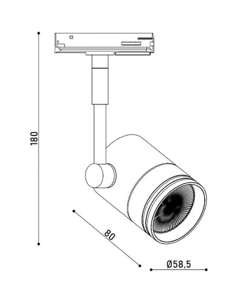 Світильник трековий Kloodi KD-5050/01-2L-BK Track - фото 5