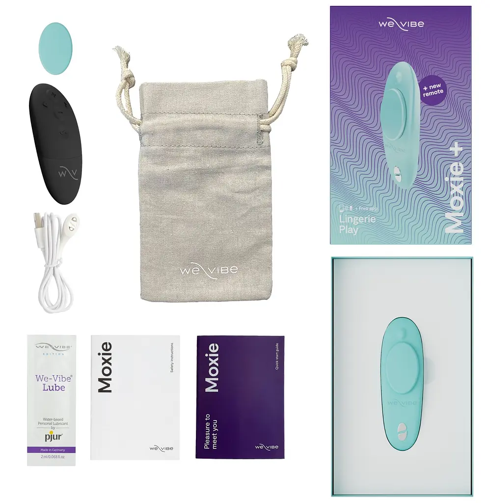 Смарт-вібратор у трусики We-Vibe Moxie+ Aqua, оновлений пульт ДК - фото 2
