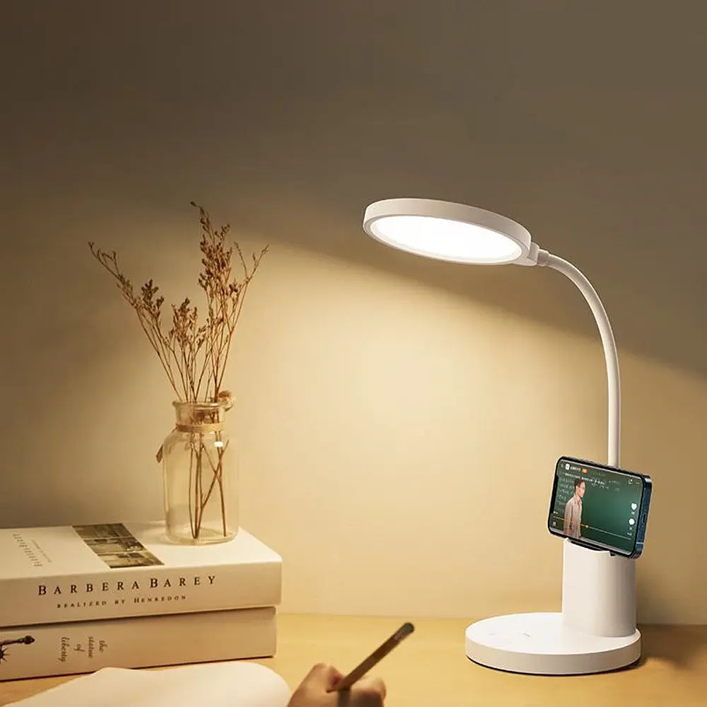 Настільна USB LED лампа Remax RT-E815 гнучка з акумулятором біла - фото 2