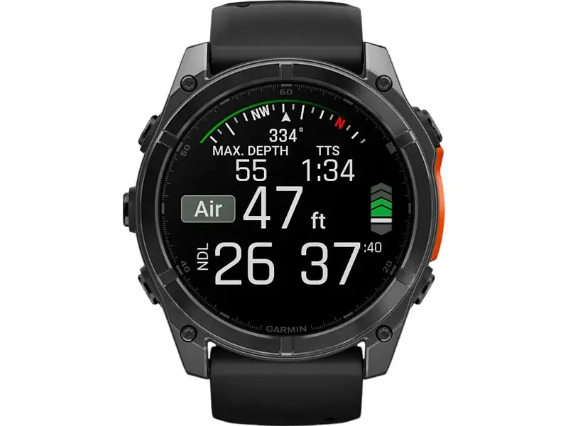 Спортивний годинник Garmin Fenix 8 51mm AMOLED Slate Gray with Black Silicone Band (010-02905-00) - фото 2