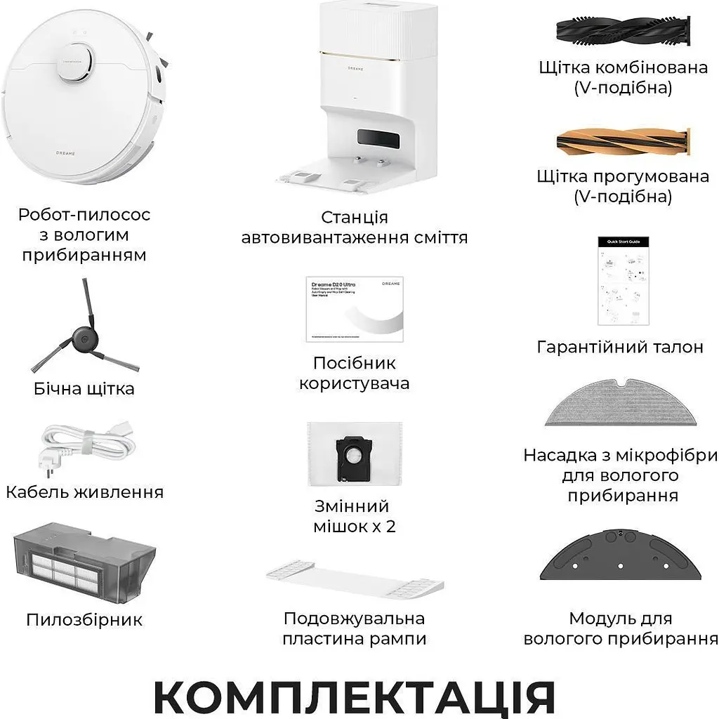 Робот-пилосос Dreame Bot D20 Pro Plus White (RLD43SD-wh) [147345] - фото 11