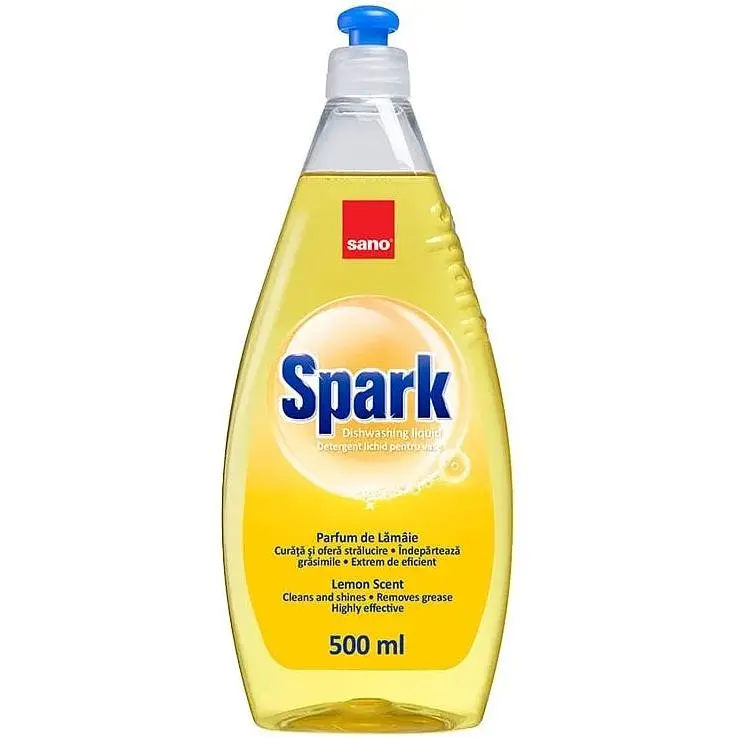 Засіб для ручного миття посуду Sano Spark Лимон 500 мл (7290005425936)