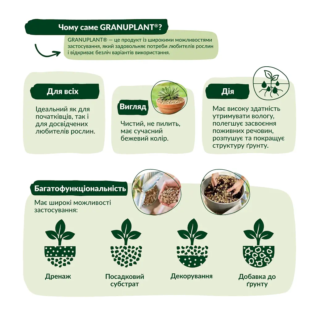 Субстрат Compo Bio Granuplant для кімнатних рослин 3 л (8817) - фото 3