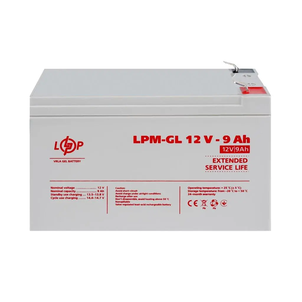 Аккумулятор гелевий LogicPower LPM-GL 12 V 9 Ah (LP6563) - фото 2