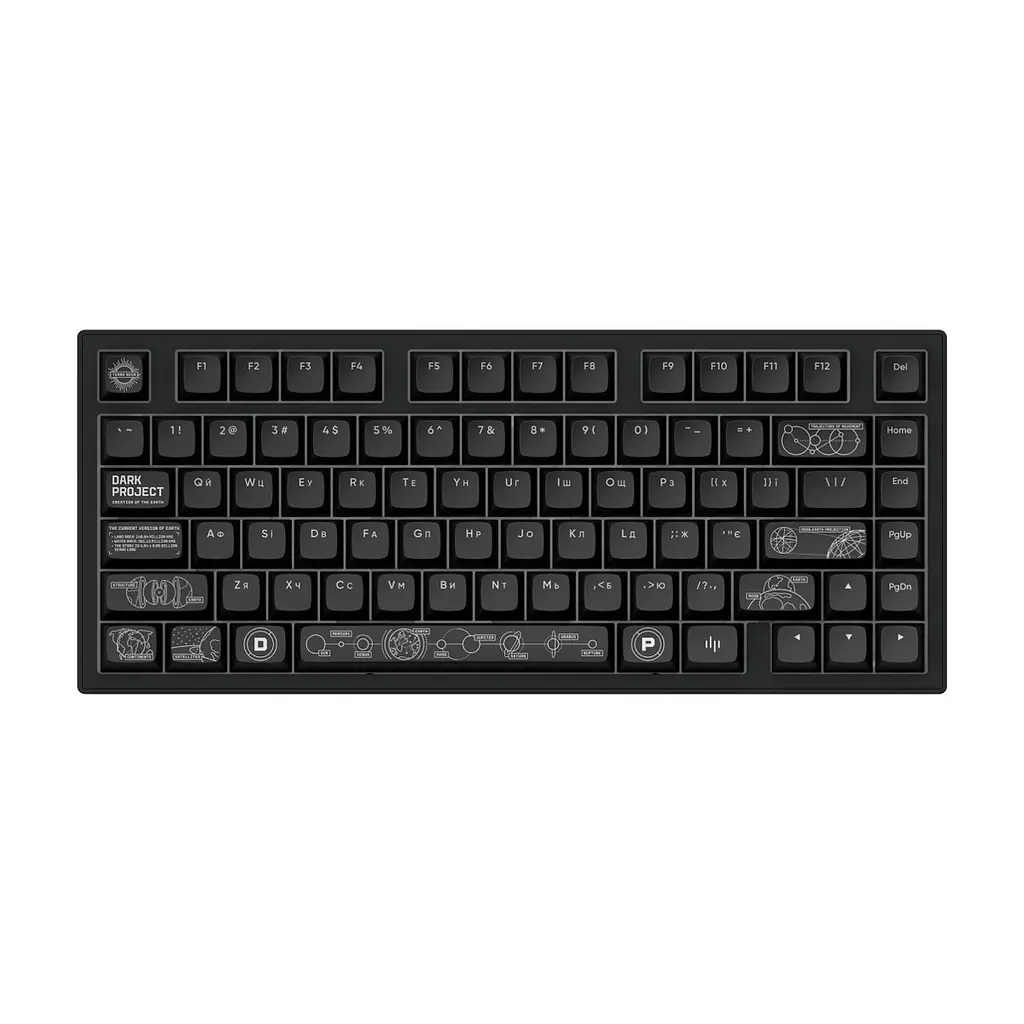 Клавіатура Dark Project ALU81 Terra Nova PBT RGB Mech G3MS Moonstone Black (DPKB_NOVA_81_ANSI_BLACK_UA) - фото 4