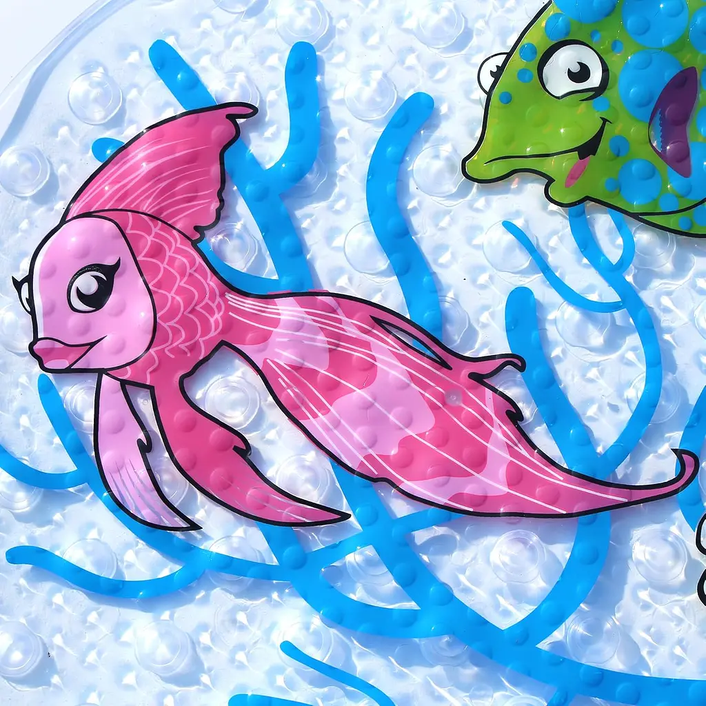 Дитячий антиковзаючий килимок на присосках 65х38 у ванну резиновий противоскользящий коврик гумовий для дорослих дітей силіконовий морський коник - фото 7