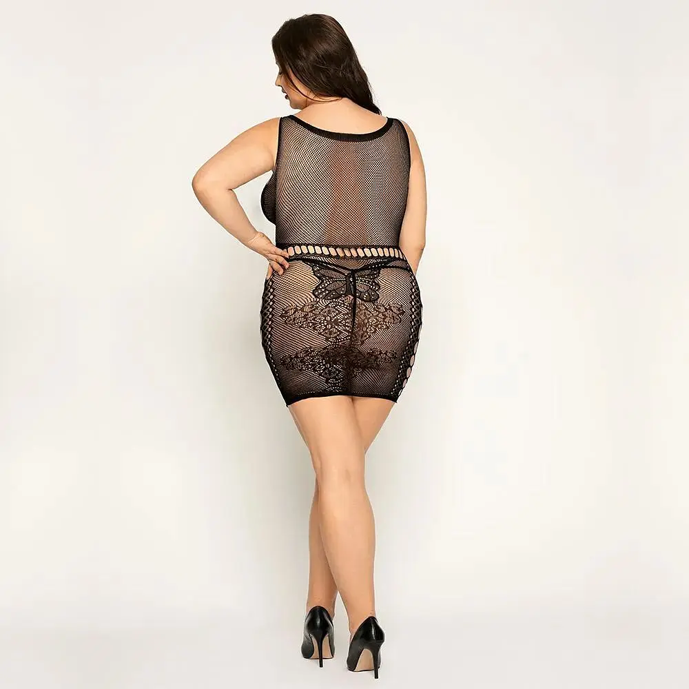 Сукня-сітка JSY з метеликами Size Plus Black - фото 2