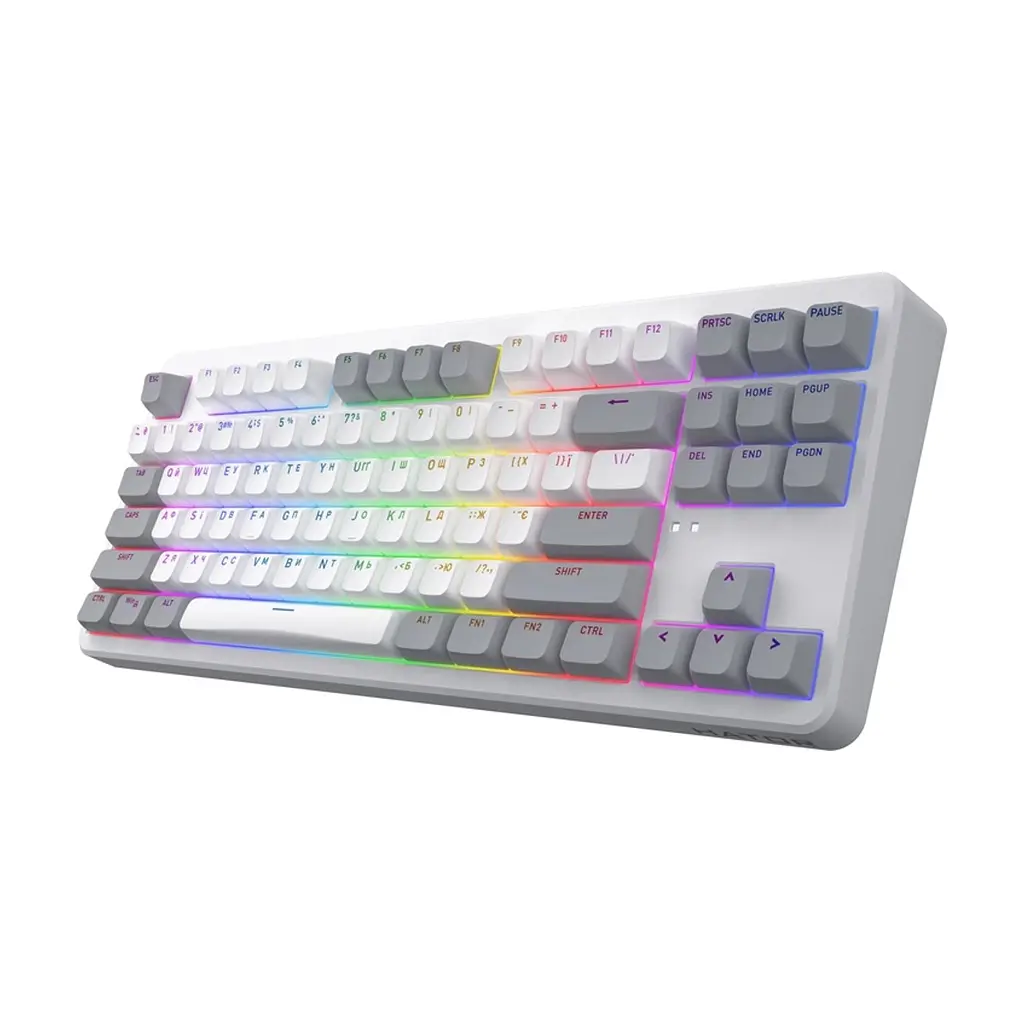 Клавіатура Hator Rockfall 3 Mecha TKL QMK/VIA Orange Wireless White (HTK851UA) - фото 3