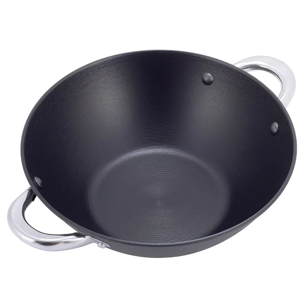 Казан чавунний WOK з антипригарним покриттям та аксесуарами для індукції та газу 3.6 літра KM-4806MR, Kamille 87483 - фото 7