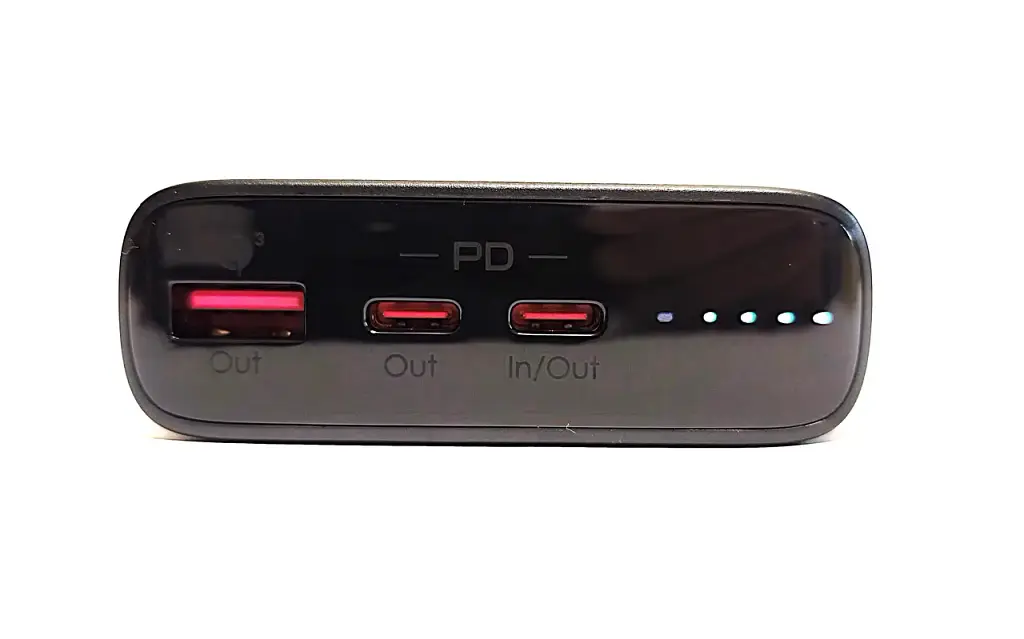 Павербанк Veger 20000mAh 74Wh Li-Pol, USB-A+USB-C PD 100W, вхід Type-C 45W, швидка зарядка, індикатор, power bank - фото 2