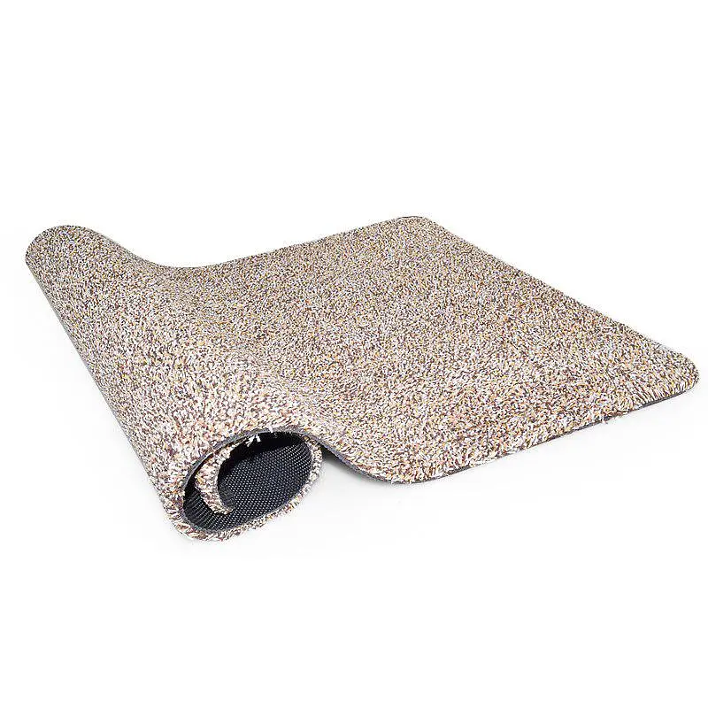 Коврик под входную дверь влаговпитывающий коврик придверный бежевый Clean Step Mat 70х46 см - фото 5