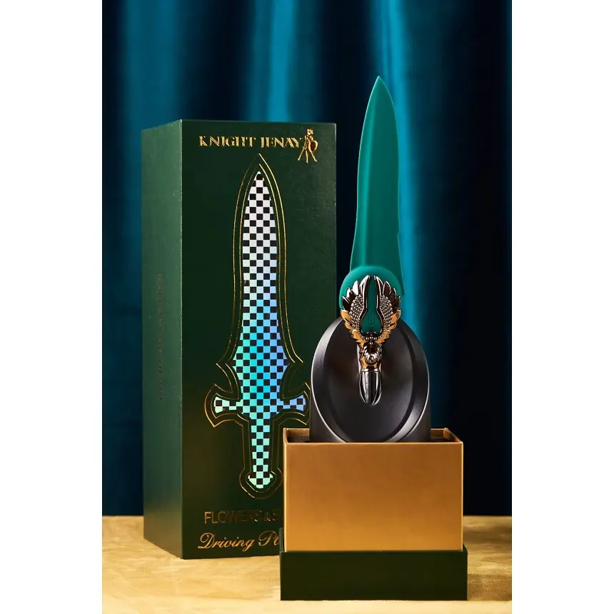 Вібратор Knight Jenay Flowers Sword з ніжною вібрацією зелений - фото 4