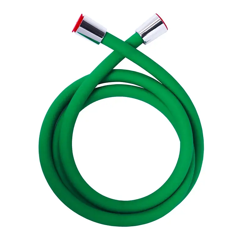 Шланг для душу Zerix F12 Green 150 см силіконовий ZX2999, Хром