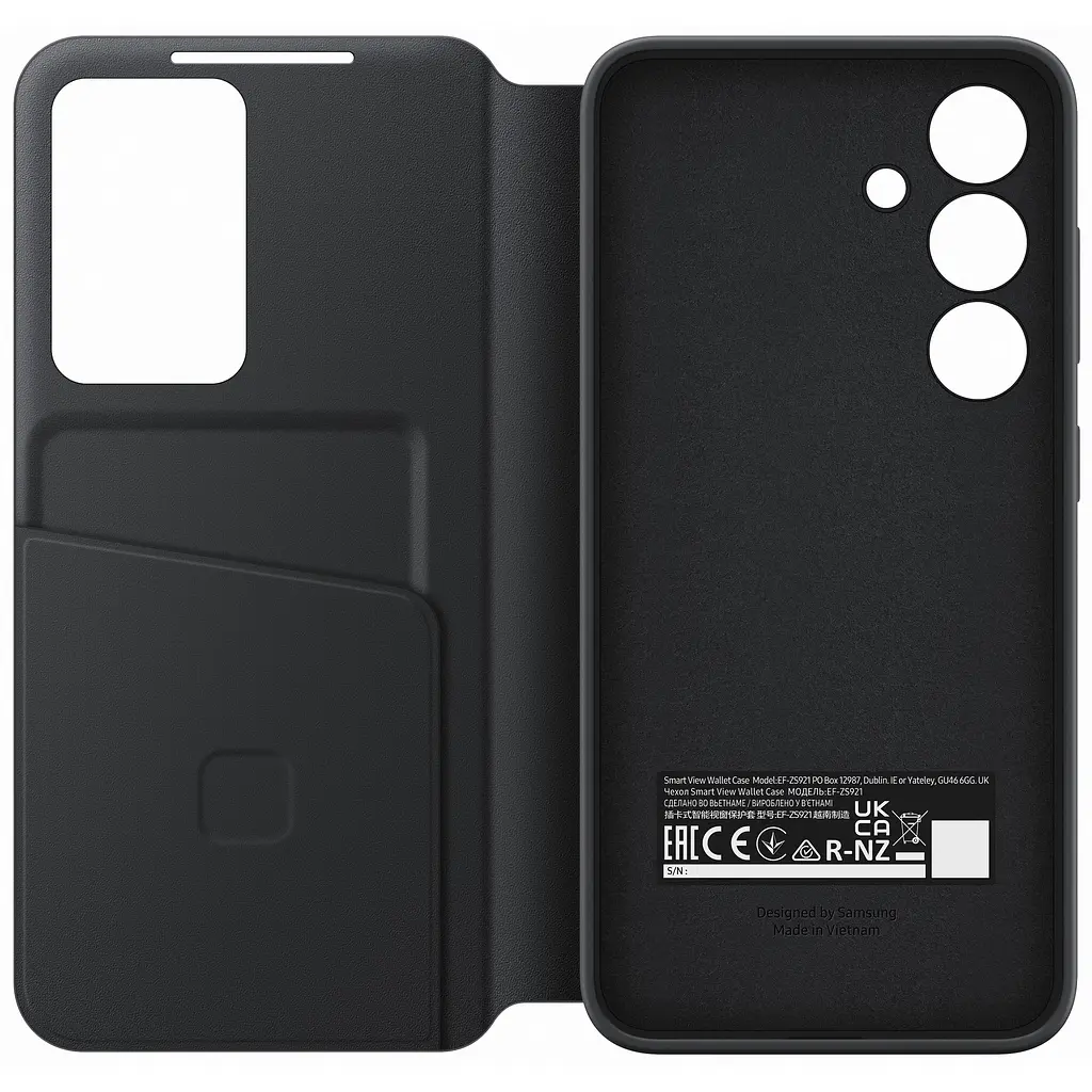 Оригинальный чехол-книжка Smart View Wallet Case для Samsung Galaxy S24 Black S921 EF-ZS921CBEGWW - фото 7