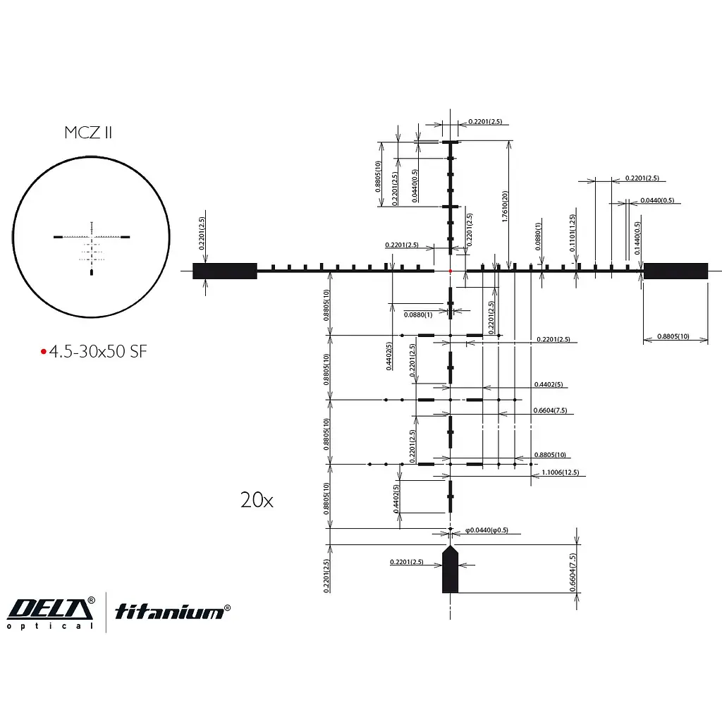 Приціл оптичний Delta DO Titanium 4.5-30x50 MCZ II illum. 30mm - фото 2