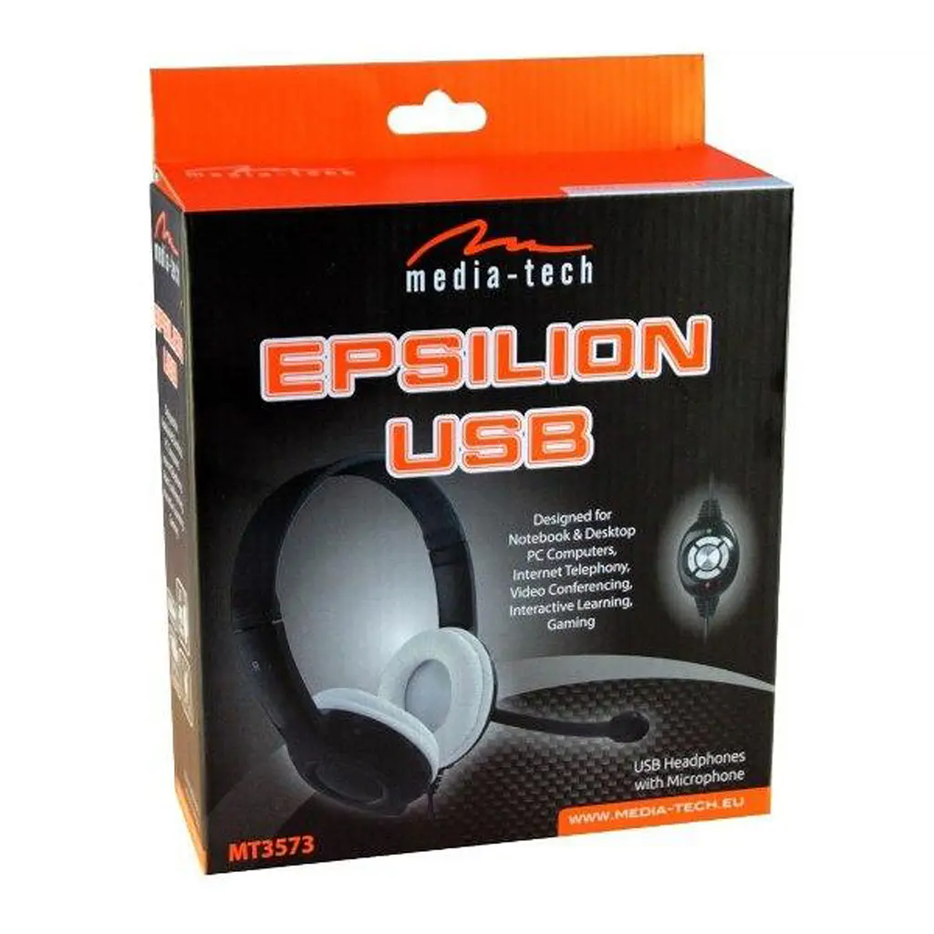 Гарнітура Media-Tech Epsilion USB Black-White - фото 6