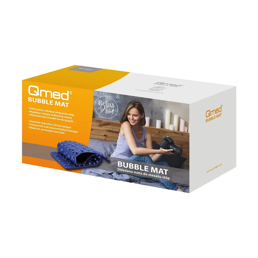 Масажний складаний килимок для ніг Qmed Bubble Mat 120 х 31,5 х 1,8 см - фото 3