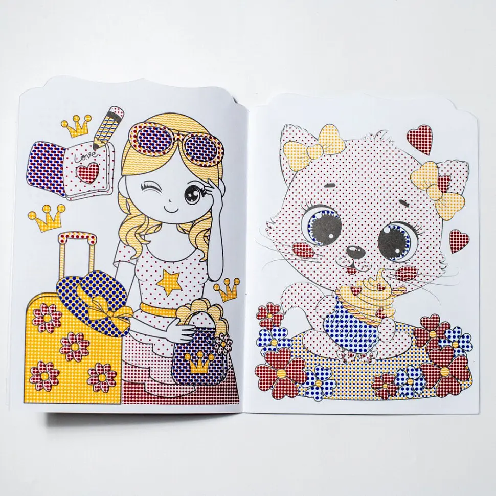 Водная раскраска "Девочки" Ранок 10171026, 8 страниц, 20 наклеек - фото 4