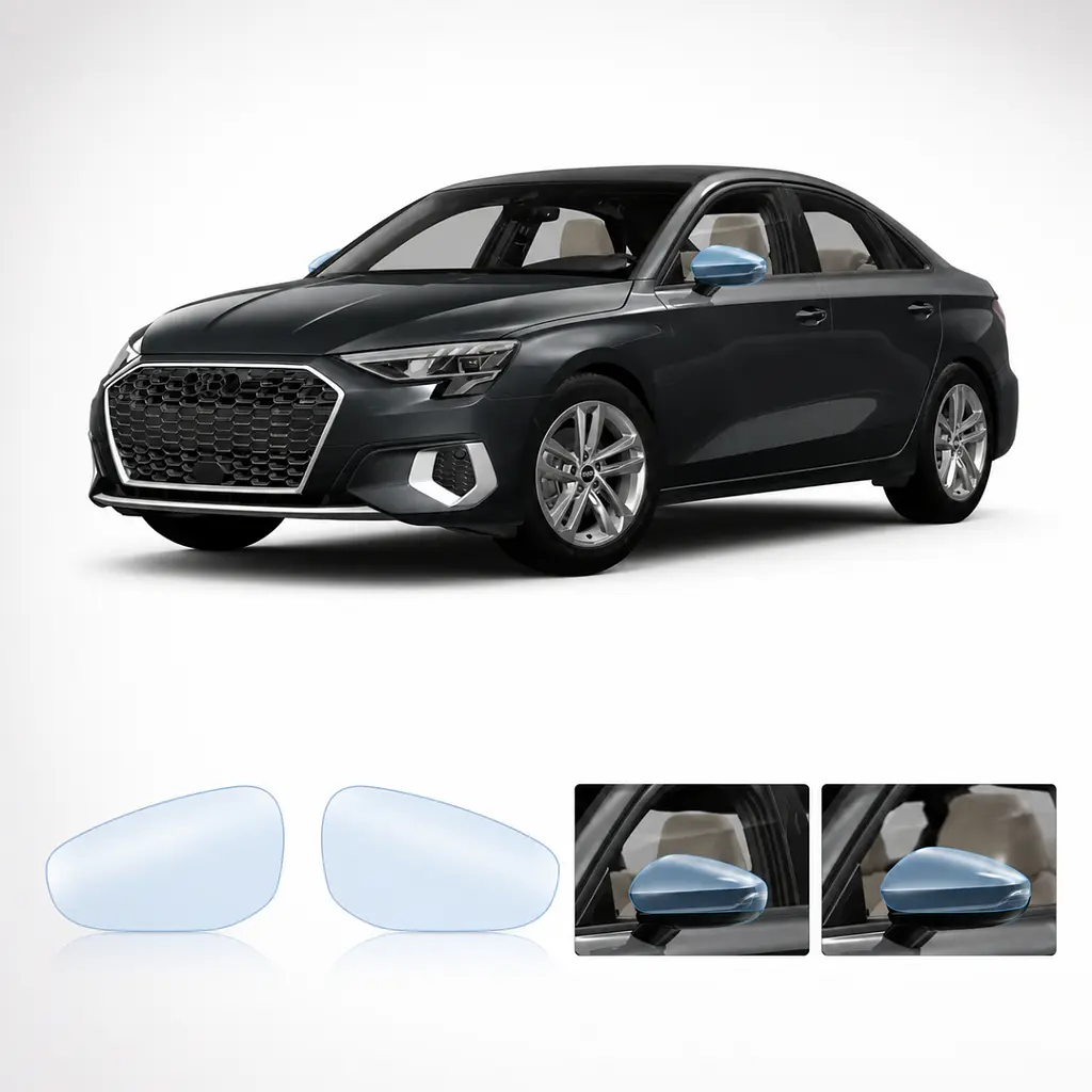 Антигравійна захисна бронеплівка за лекалами для Audi A3 8Y 2020-2024 - оптика (фари та ПТФ)