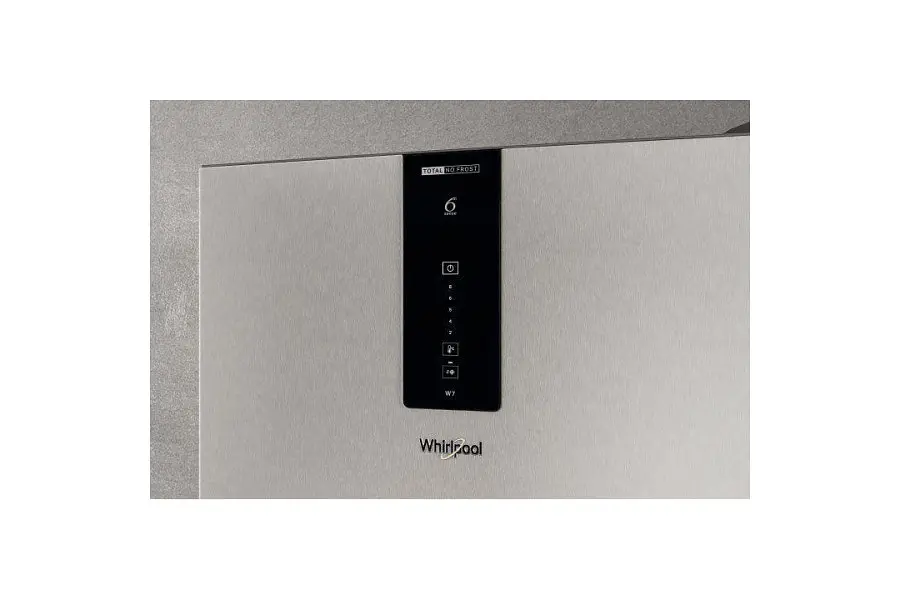 Холодильник з нижньою морозильною камерою Whirlpool W7X82OOX 2 двері 231 л 104 л A++ NF Дисплей Інвертор Нержавіюча сталь (W7X82OOX) - фото 4