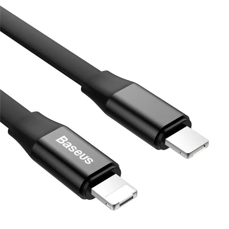 Кабель Baseus Two-in-one Portable Cable USB to Lightning + MicroUSB 2A 0.23m CALMBJ-01 Black - фото 4