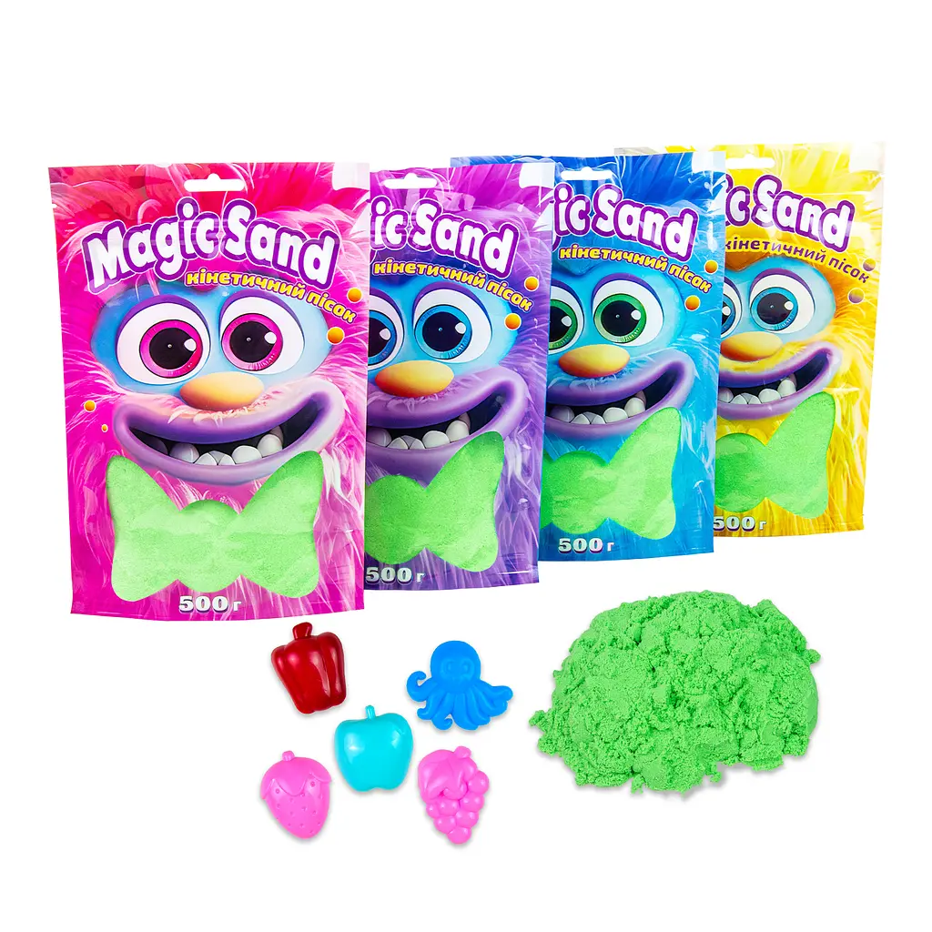 Кінетичний пісок Strateg Magic sand зелений 500 г (39403-2) - фото 3