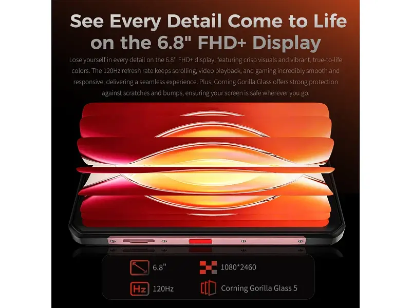 Смартфон Oukitel WP56 8/256GB Red - фото 4