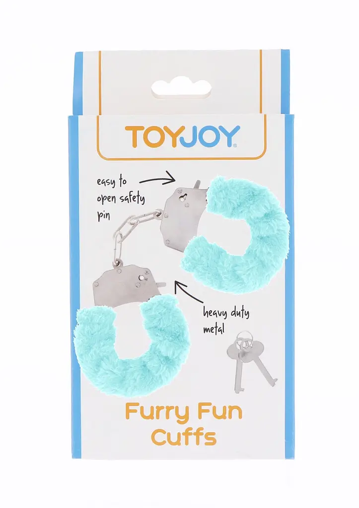 Наручники Toy Joy Furry Fun Cuffs 28 см голубой - фото 6