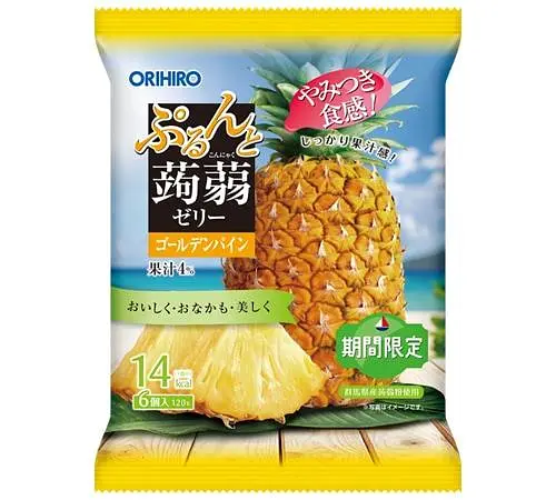 ORIHIRO Purunto Konjac Jelly низькокалорійне конняку-желе (ананас), 120 г