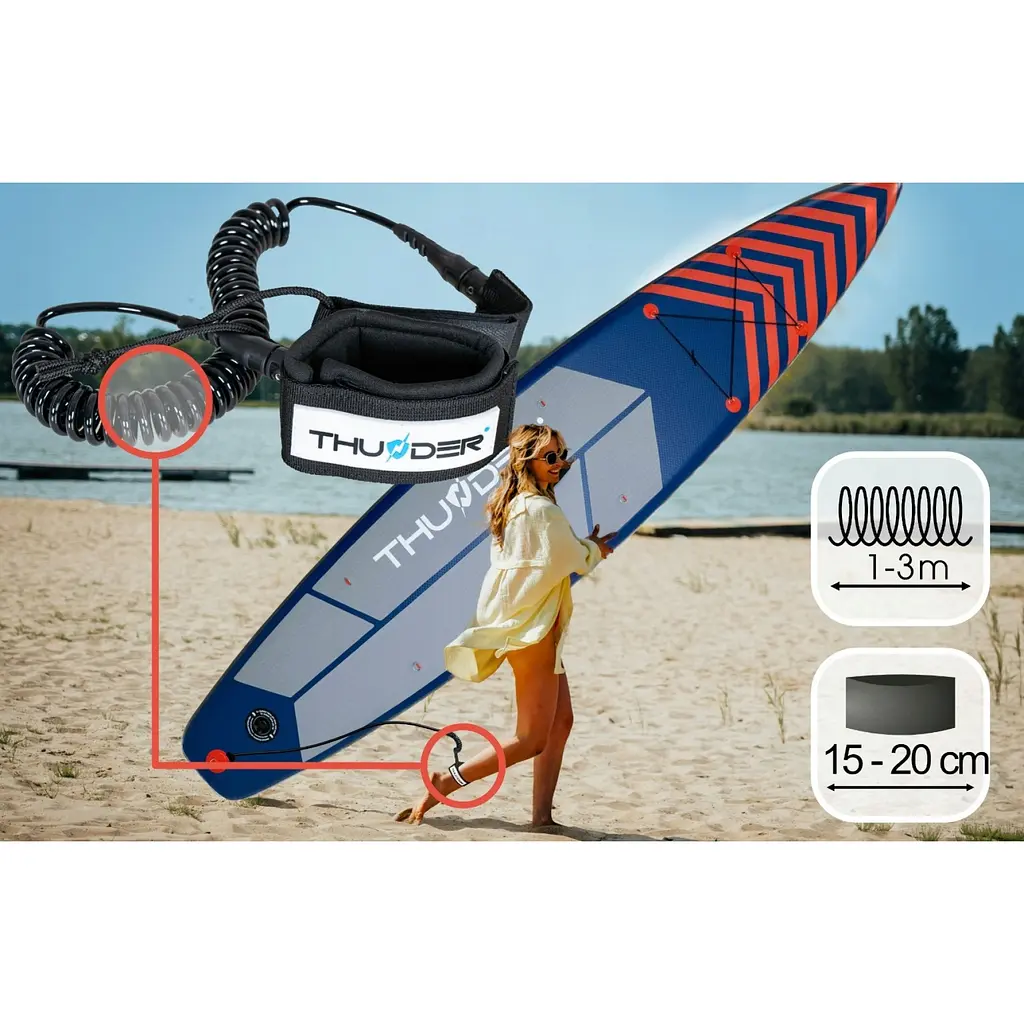 Надувна дошка SUP THUNDER Steel 365 см з веслом Red - фото 5