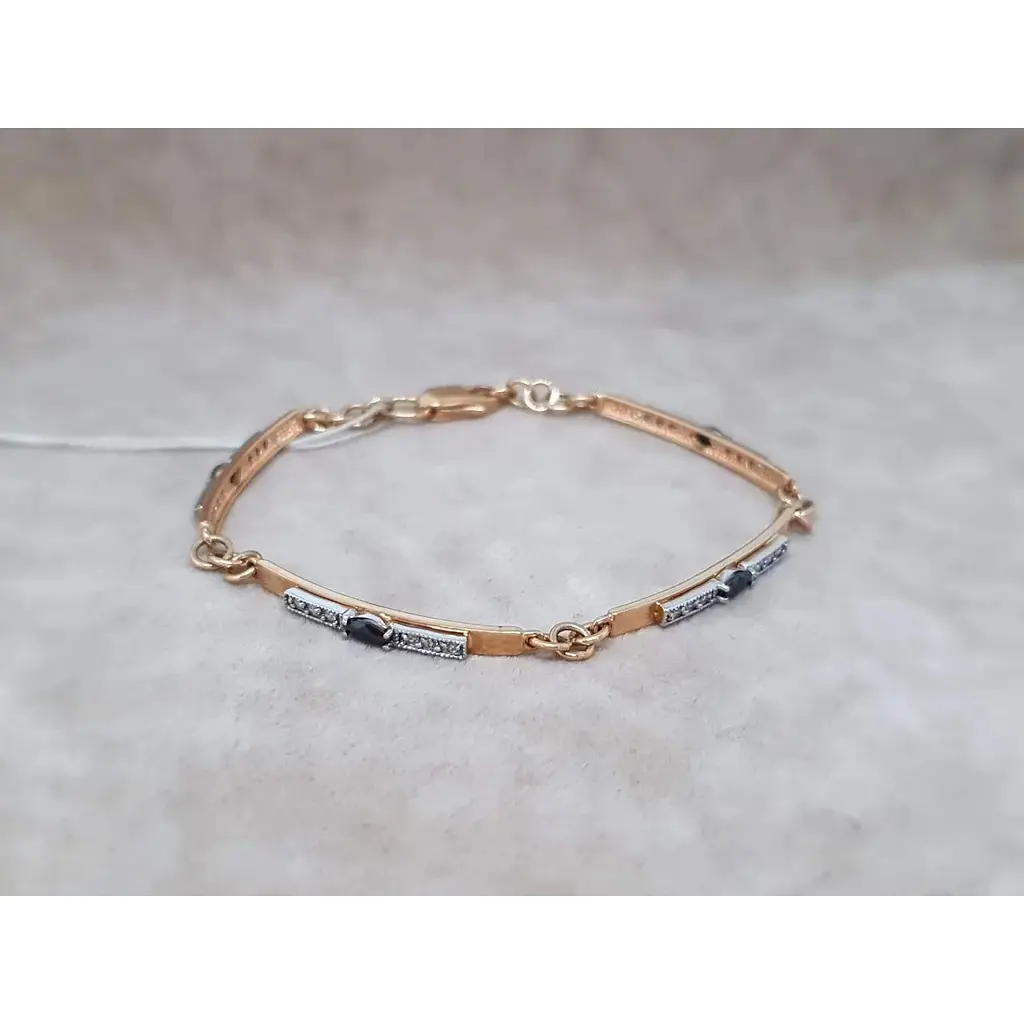 Золотий браслет Tango з фіанітами. 893098 18 - фото 2