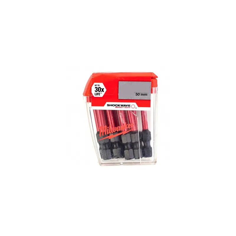 Біта SHOCKWAVE MILWAUKEE, PH2, 50мм, (10 шт), пластикова коробка - фото 2