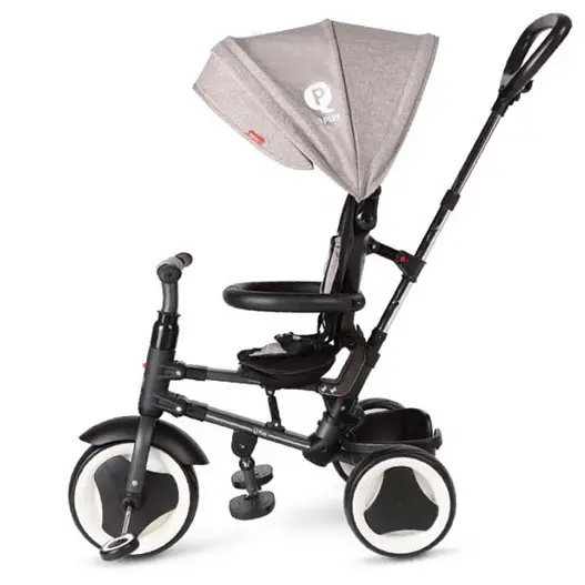 Дитячий складний триколісний велосипед Qplay Rito Eva сірий (S380-7Grey) - фото 2