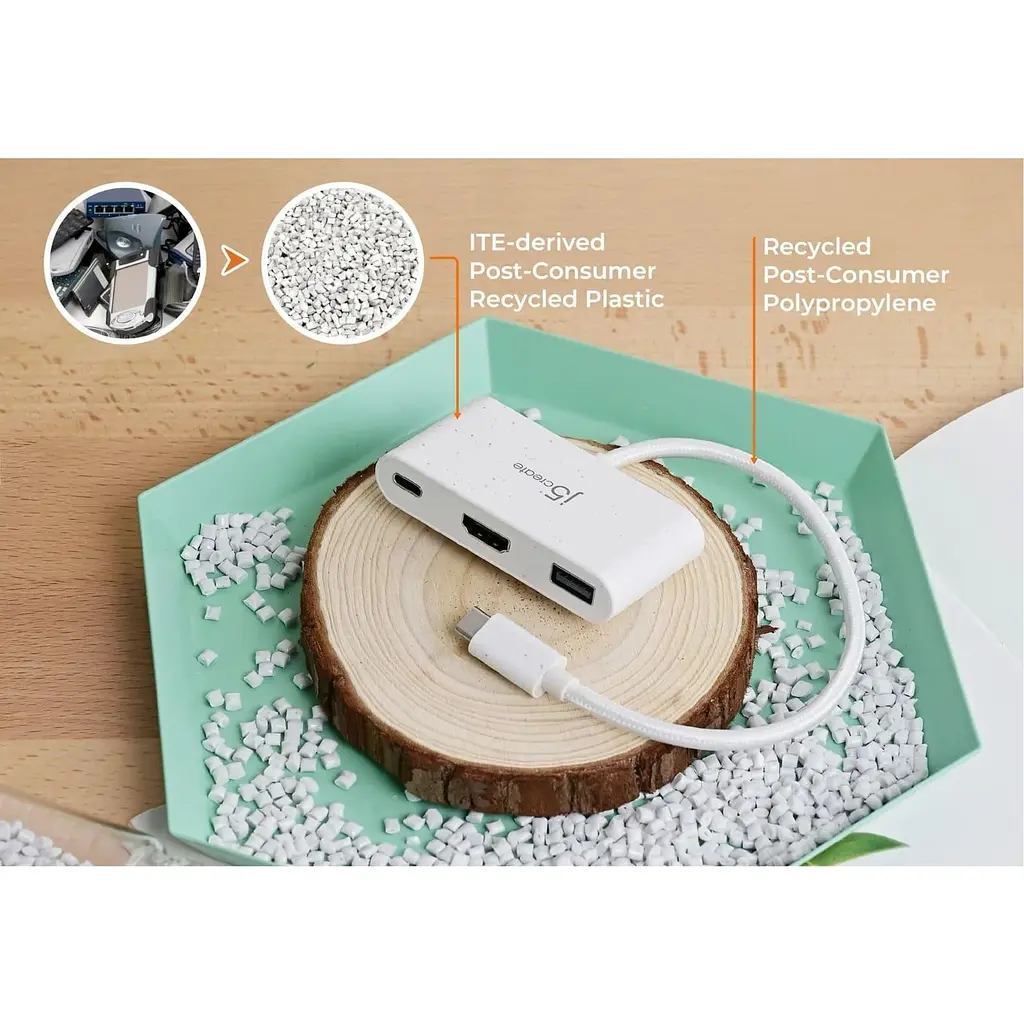 Багатопортовий мультиадаптер J5create JCA379EC-N, USB Type-C 3-в-1 блакитний - фото 4