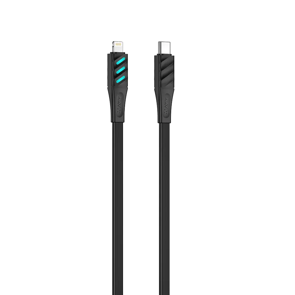 Кабель USB-C - Lightning HAVIT HV-CB6255 PD30W 1м з LED індикатором HAVIT (27627-000) - фото 3