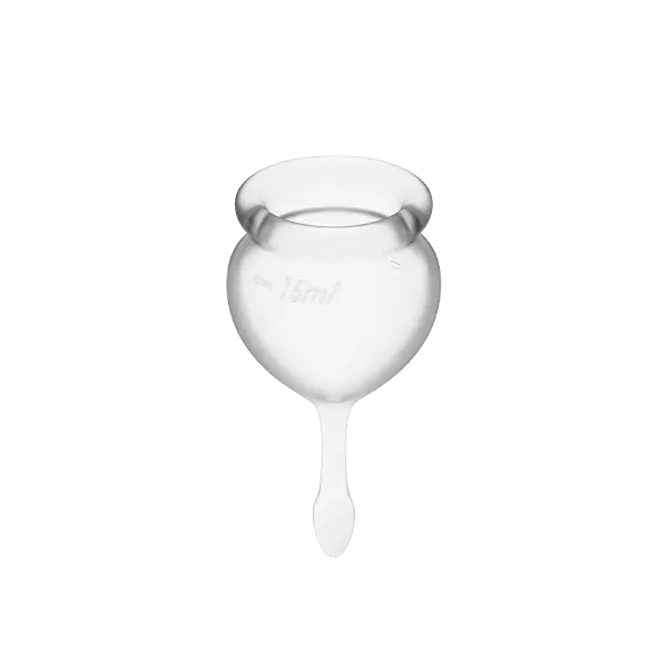 Satisfyer Feel Good - набір менструальних чаш, 15 мл і 20 мл (прозорий) - фото 3